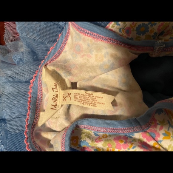 Matilda Jane Make A Wish Dress Ruffle Blue Floral - Picture 9 of 9